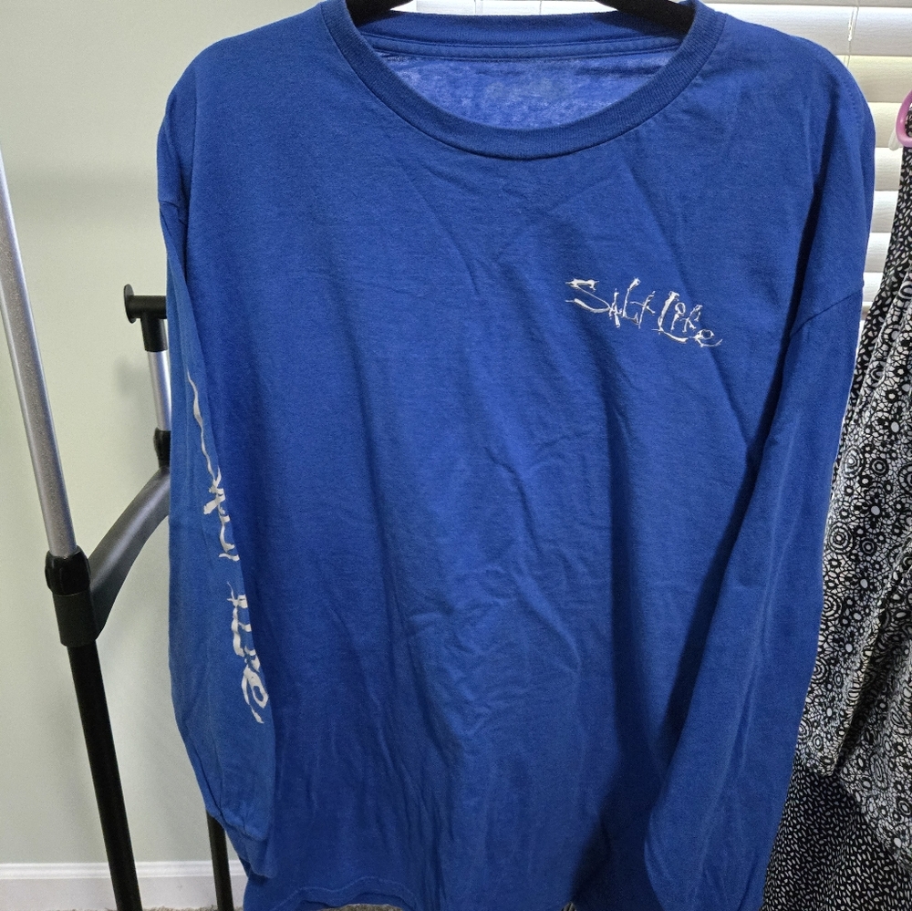 Salt Life Men's Blue Long Sleeve Shirt